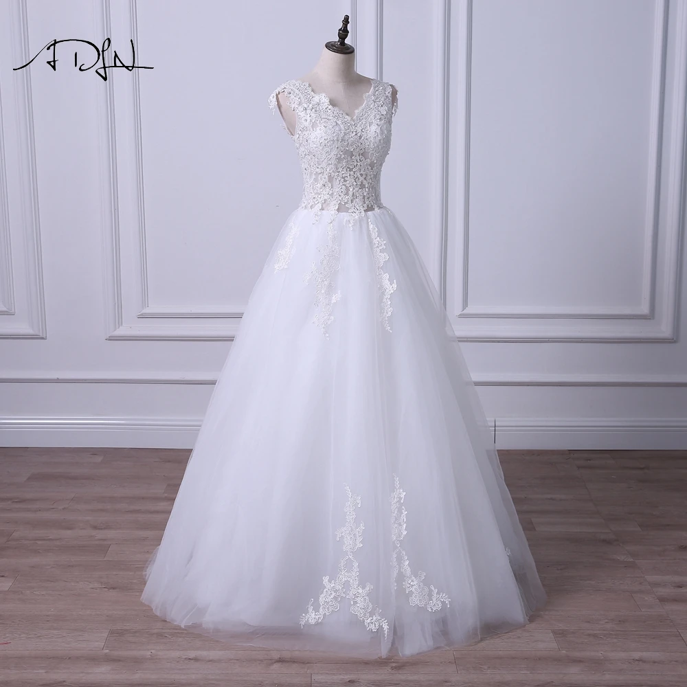 ADLN Сексуальная Иллюзия корсета А силуэта Свадебные платья Vestido Banco v образный