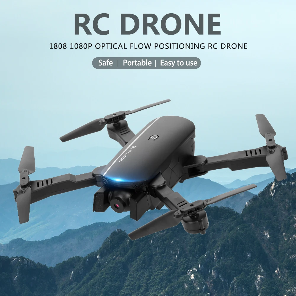 1808 Wifi FPV RC Drone с камерой 1080P широкоугольный оптический позиционирование потока