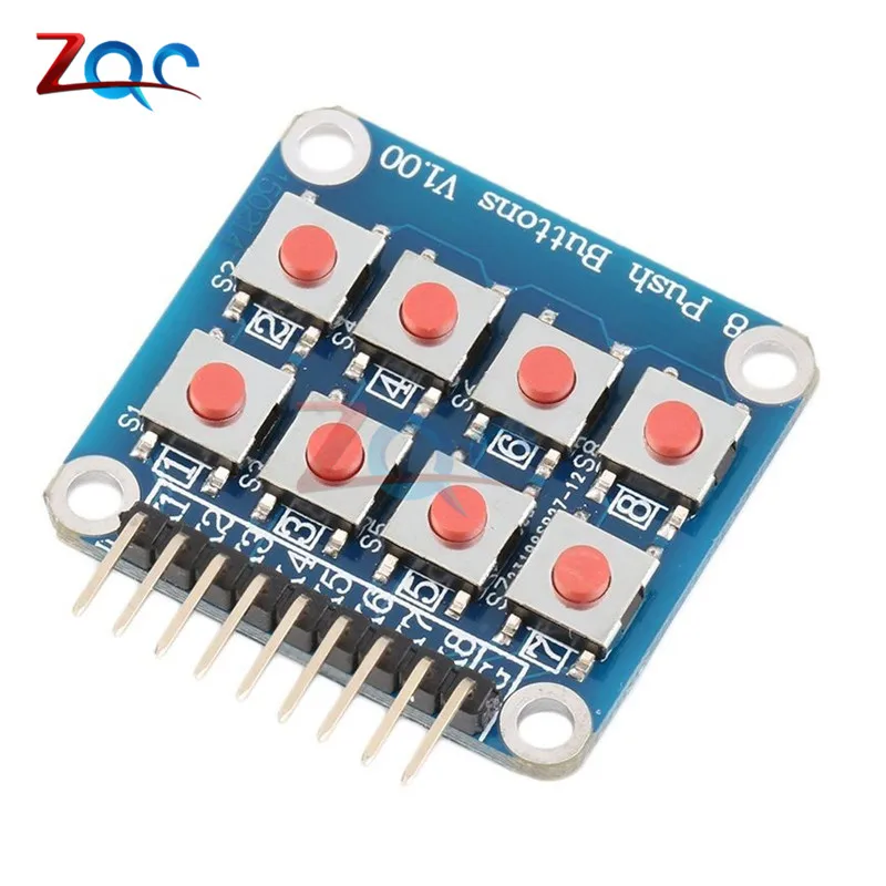 2x4 клавиатуры 4x2 8 кнопочных кнопок V1.00 кнопочная Матрица Кнопка для Arduino AVR PIC 2*4 |