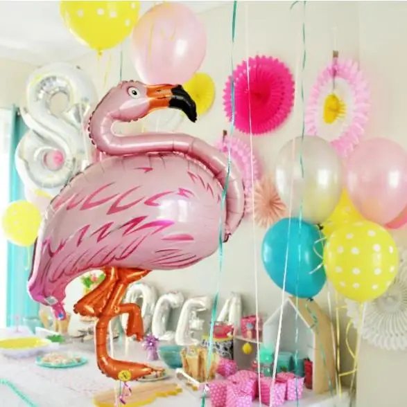 Огромный Фламинго алюминиевый фильм воздушный шар ходячие животные курица