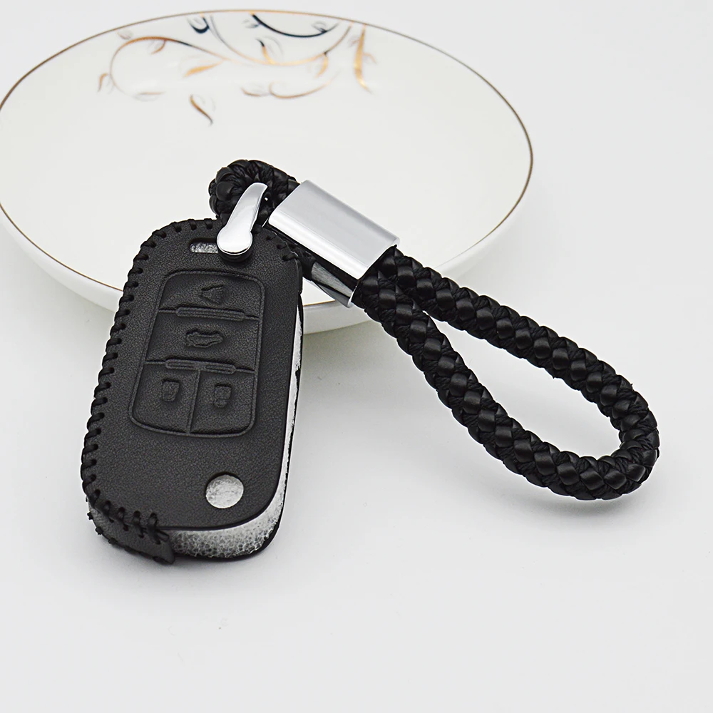 Чехол для ключей из натуральной кожи с откидной крышкой Chevrolet Cruze 2013 Camaro Orlando Aveo