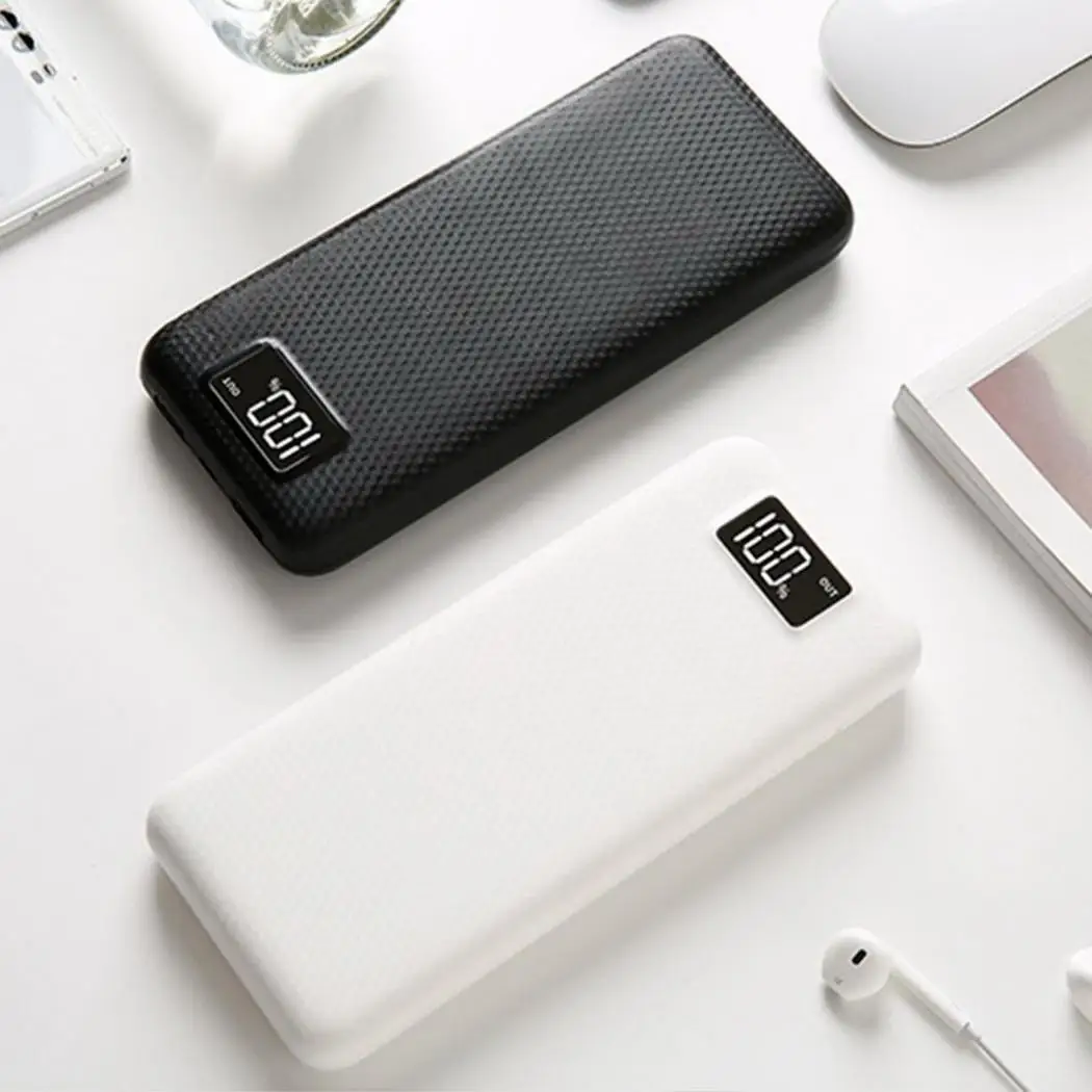 Светодиодный внешний аккумулятор с цифровым дисплеем двойной USB выход чехол для