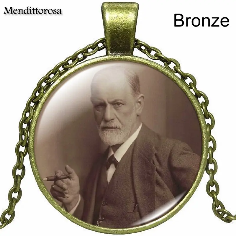 Модное Длинное Ожерелье Sigmund Freud с серебряным покрытием подарок для дочери на