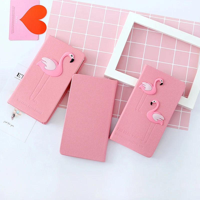 1 шт. розовый блокнот с Фламинго гелевой ручкой Kawaii Papeleria школьный канцелярский