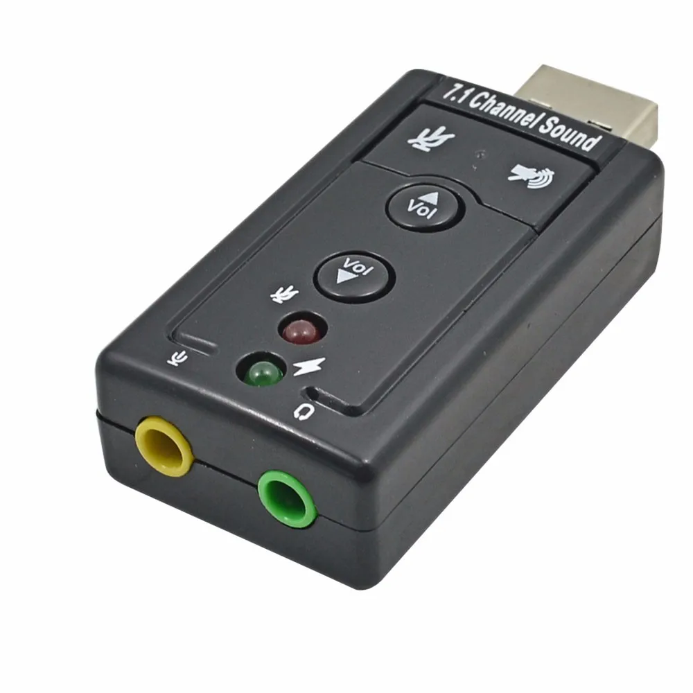 Мини внешняя звуковая карта USB 7 1 канал 3D аудио адаптер конвертер 3 5 мм гарнитура
