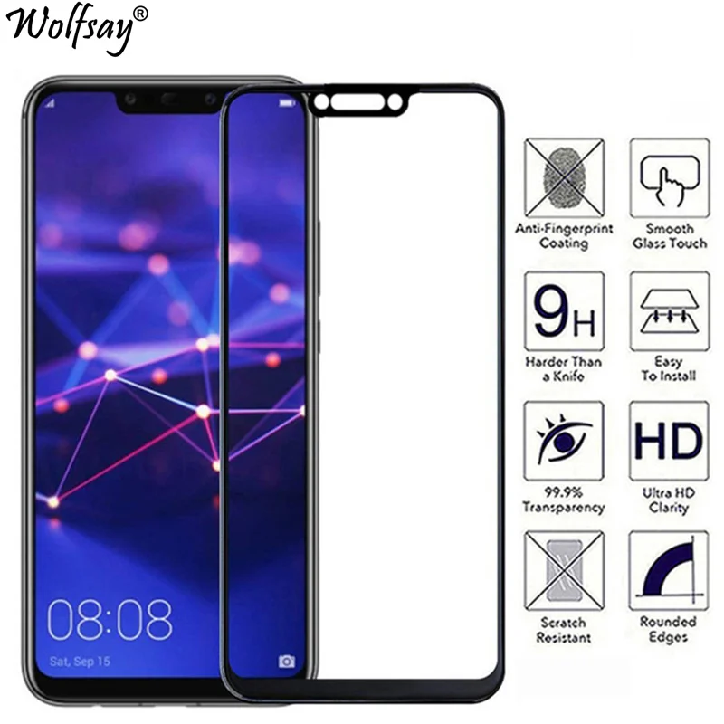 Полноэкранное Защитное стекло для Huawei Mate 20 Lite 6 3 дюйма SNE LX1 Color 9H твердое