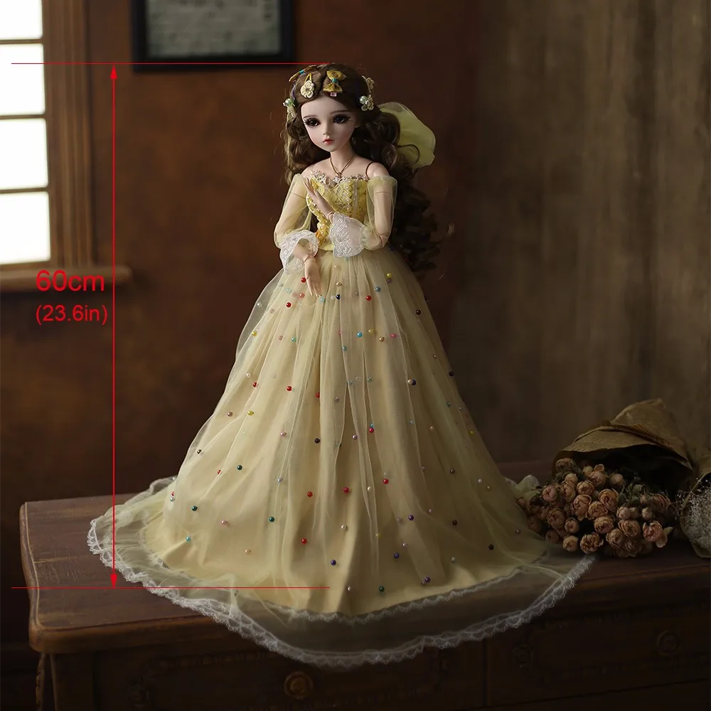 NPK, 60 см, BJD, 1/3, куклы для девочек с BJD, одежда, парики, обувь, макияж,, ручная работа, красивые игрушки, силиконовая кукла для BJD, 12 комплектов
