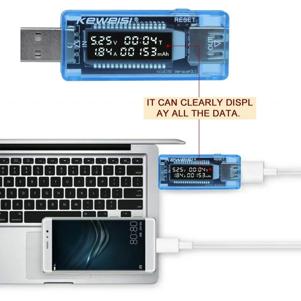 ЖК-дисплей USB Батарея вольтметр Вольт Ток Напряжение тестер доктор зарядное