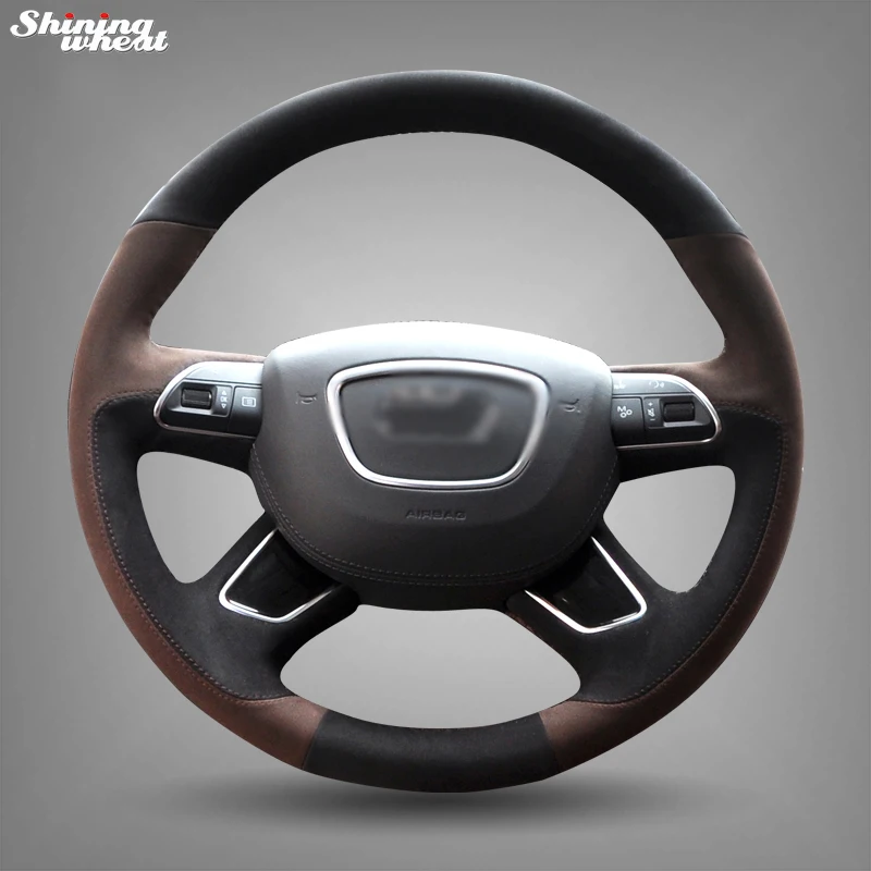 Чехол для руля Audi A3 (8V) A4 (B8) A8 (D4) Q3 Q5 A6 (C7) Q7|steering wheel cover|suede steering coverwheel cover |