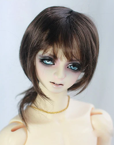 D01-P414 children handmade toy 1/3 Doll Accessories BJD/SD doll wig Brownish black Medium long hair 1pcs | Игрушки и хобби