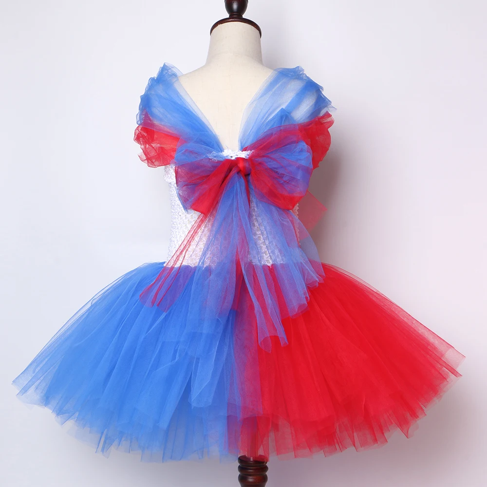Suicide Harley Girls Tutu Dress White &amp Red Blue Girl Fancy Party Kids Halloween Carnival Cosplay Costumes 1-12Y | Детская одежда и