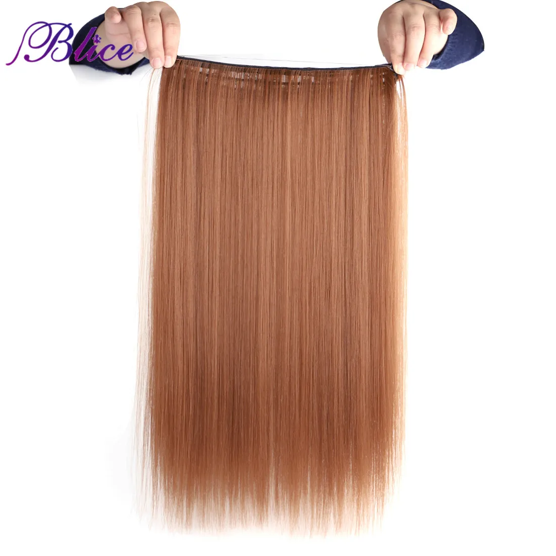 

Blice Синтетические длинные шелковые прямые волосы для наращивания лески с кружевом 20 дюймов провод без зажима термостойкий шиньон