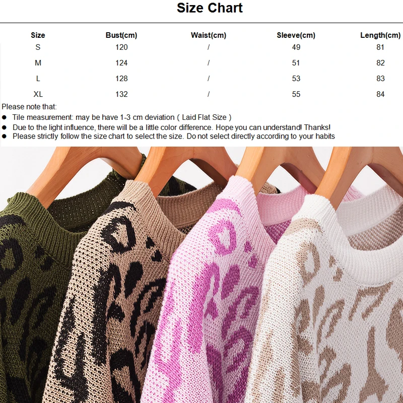 Missufe Female Knitted Chic Loose Warm Sweaters 2019 Mujer 4 Color O Neck Leopard Women Autumn Winter Pullovers Jumpers | Женская одежда