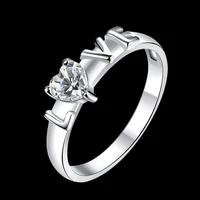 garilina fashion romantic heart shaped cubic zirconia love ladies wedding ring ar2230