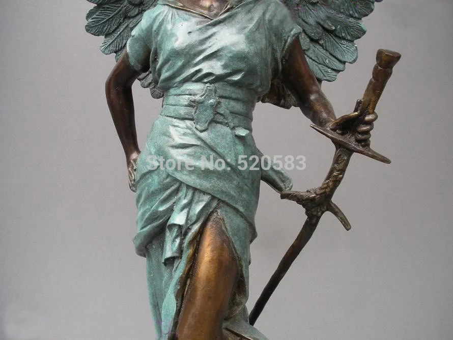 Огромная зеленая бронзовая мраморная скульптура богиня красоты Athena tatue | Дом и
