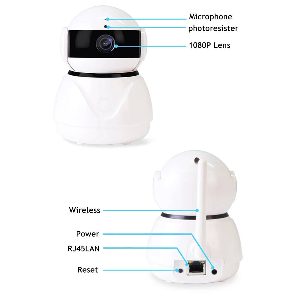 4 шт. ip-камера Graneywell 1080 P Wifi HD 2MP CCTV камера IR ночного видения P2P домашняя камера для камеры наблюдения