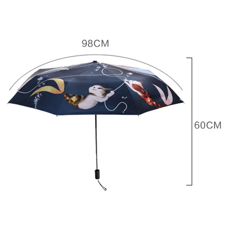 

YADA designer Cartoon Chats Children Umbrella Rain Women uv High Quality Umbrella For Womens Windproof Folding Umbrellas YS106