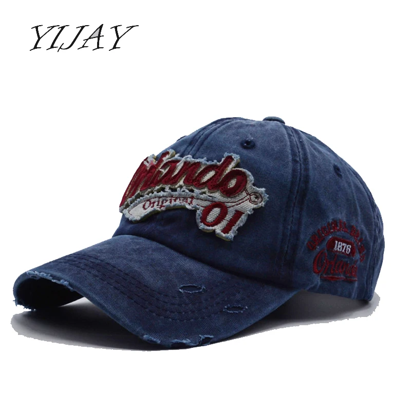 Бейсболки YIJAY с эффектом потертости бейсболки для папы женские snapback шапки мужчин