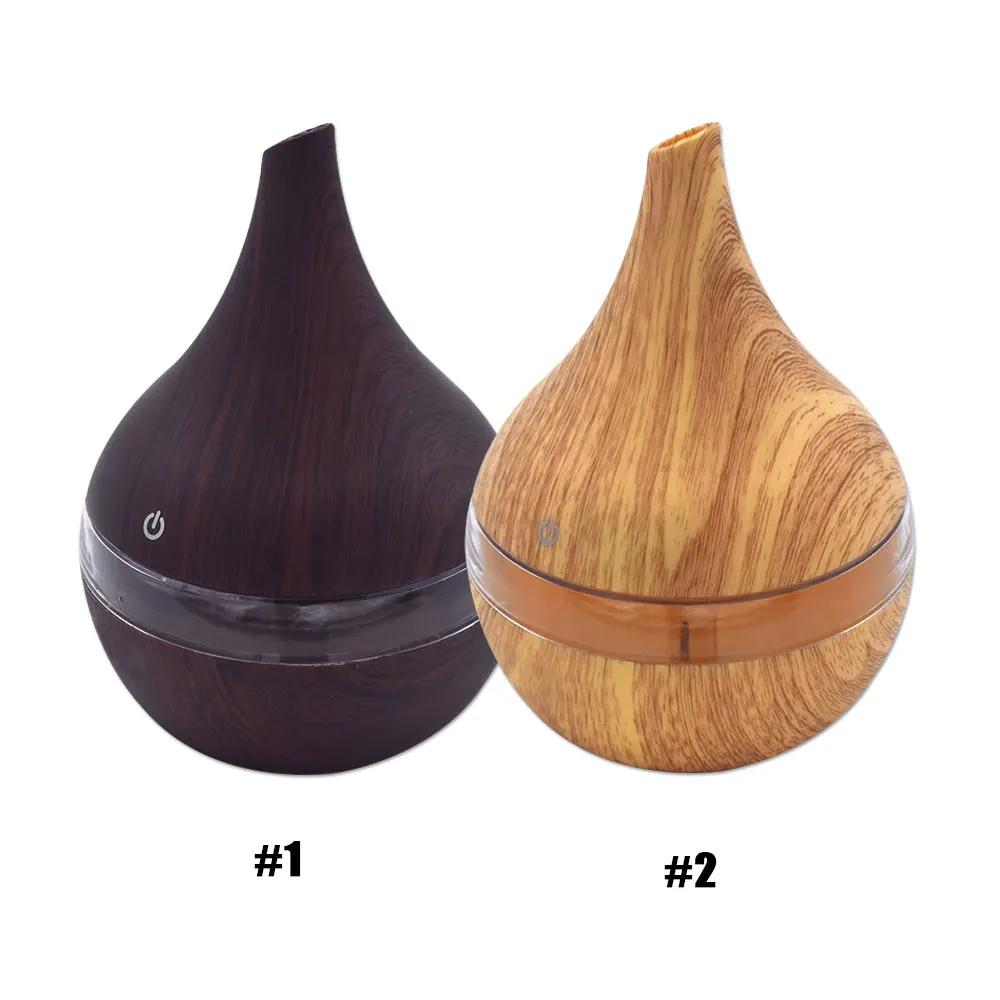 300 мл USB Электрический освежитель воздуха Дерево ультразвуковой увлажнитель