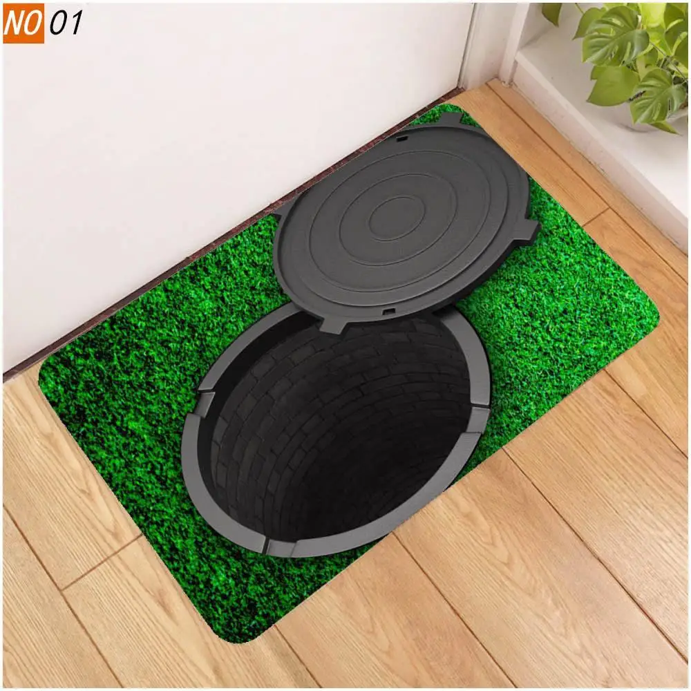 Креативный 6 цветов принт квадратной формы Нескользящие домашние коврики коврик