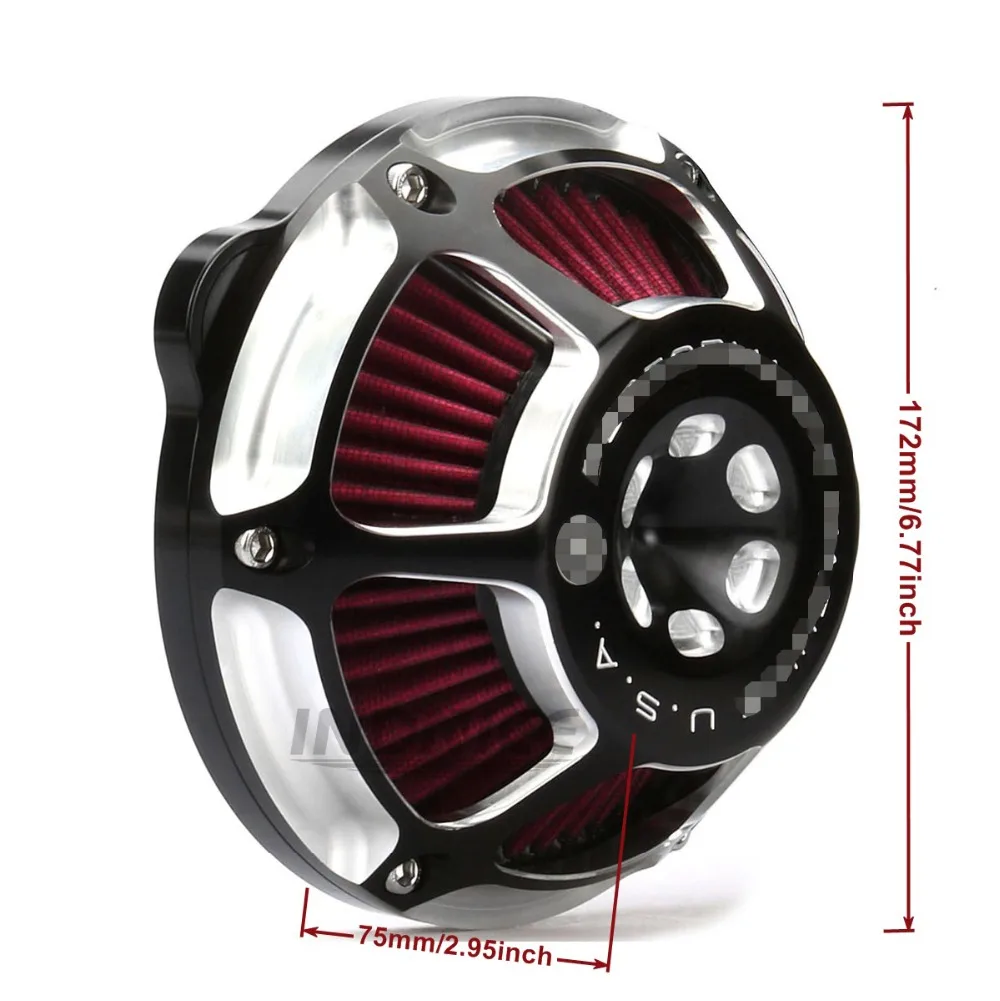 Мотоциклетный черный PM воздухоочиститель Комплект фильтров для harley Sportster 1200 Iron 883