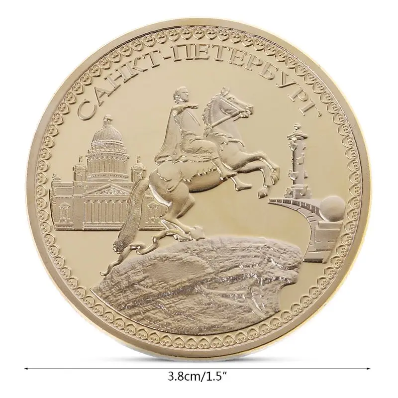 

Peter the Great Commemorative Coin Gold Plated Souvenir Art Collection