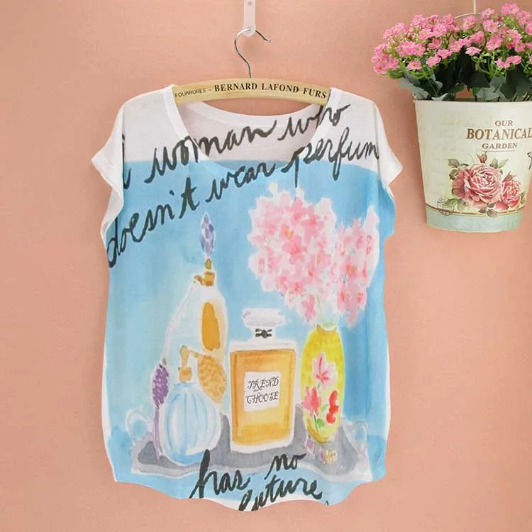 Футболка женская с коротким рукавом и круглым вырезом лето 2015|women fashion tshirt|women