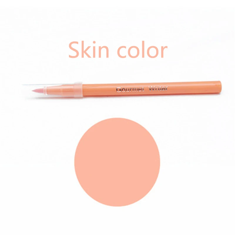skin-E Transhome еда цвет ing ручка съедобные цвет ing ручка выпечка печенье, фондан, пирог Живопись Написание цвет ручка торт украшения инструменты - Цвет: skin-E