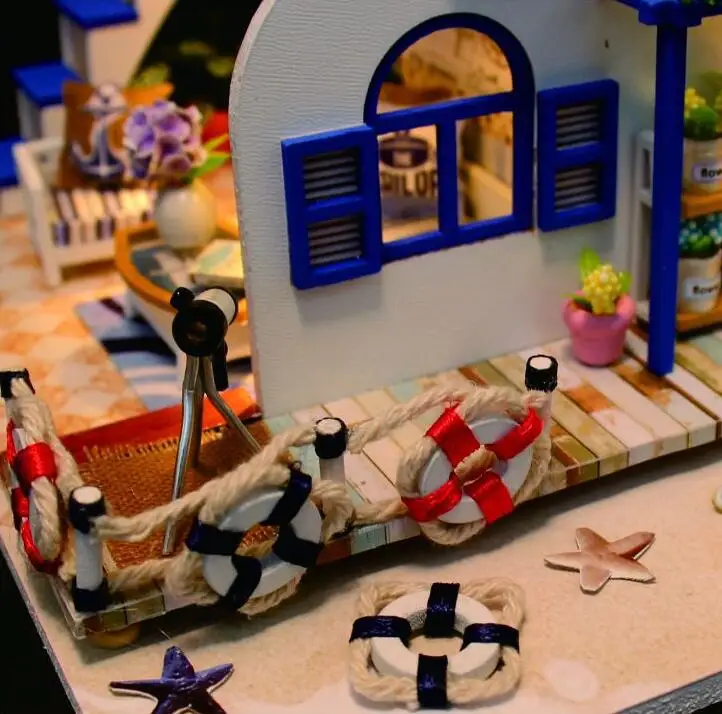 Кукольный дом мебель DIY Миниатюрный 3D Деревянный миниатюрный кукольный домик