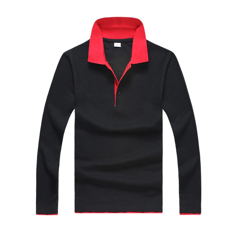 Бесплатная доставка новинка 2018 стильные мужские рубашки поло с длинным рукавом