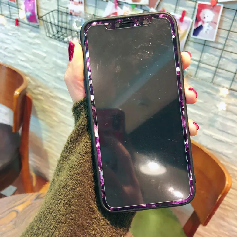 Мраморный цвет теней для iPhone11 Xsmax Xs 11Pro XR защита экрана из углеродного волокна
