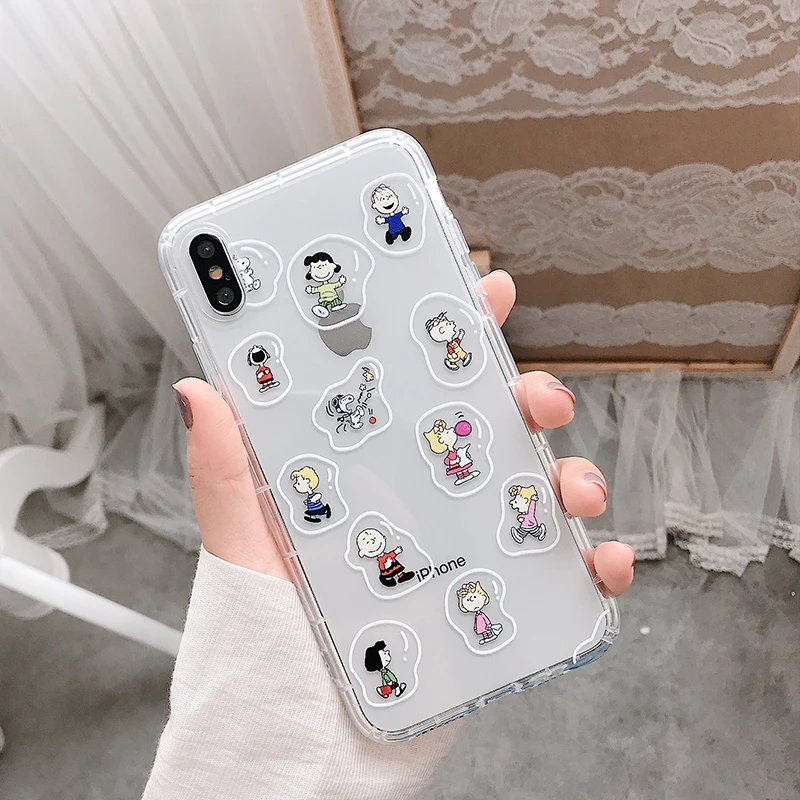 Телефонные чехлы для iPhone 6S 6 7 8 Plus мультфильм Чарли Люси прозрачный, мягкий чехол для iPhone X XR Xs Max задняя крышка fundas capa