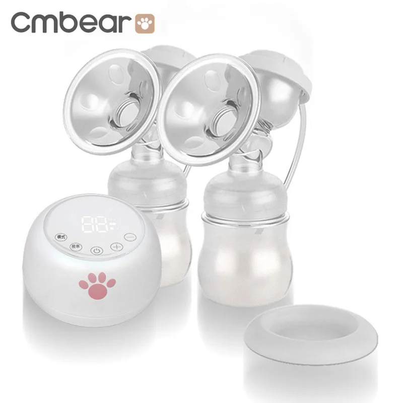 Cmbear Электрический молокоотсос мощный всасывающий детский молокоотсос USB молокоотсосы с двумя бутылочками аксессуары для грудного молока