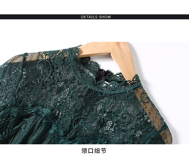 Новый 2019 летнее кружевное платье высокого качества для офиса работы элегантное с
