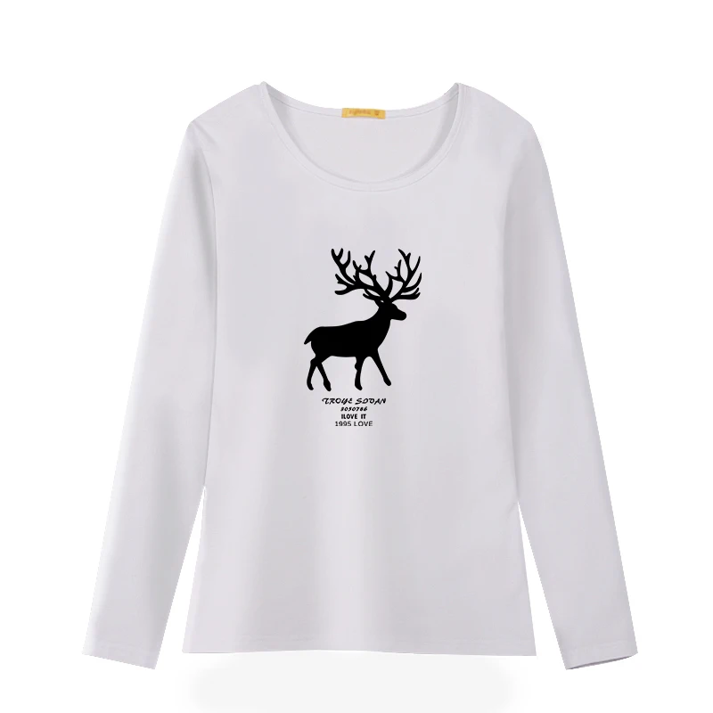 Для женщин верхней одежды базовые Топы из 2018 хлопка с принтом Длинные рукава