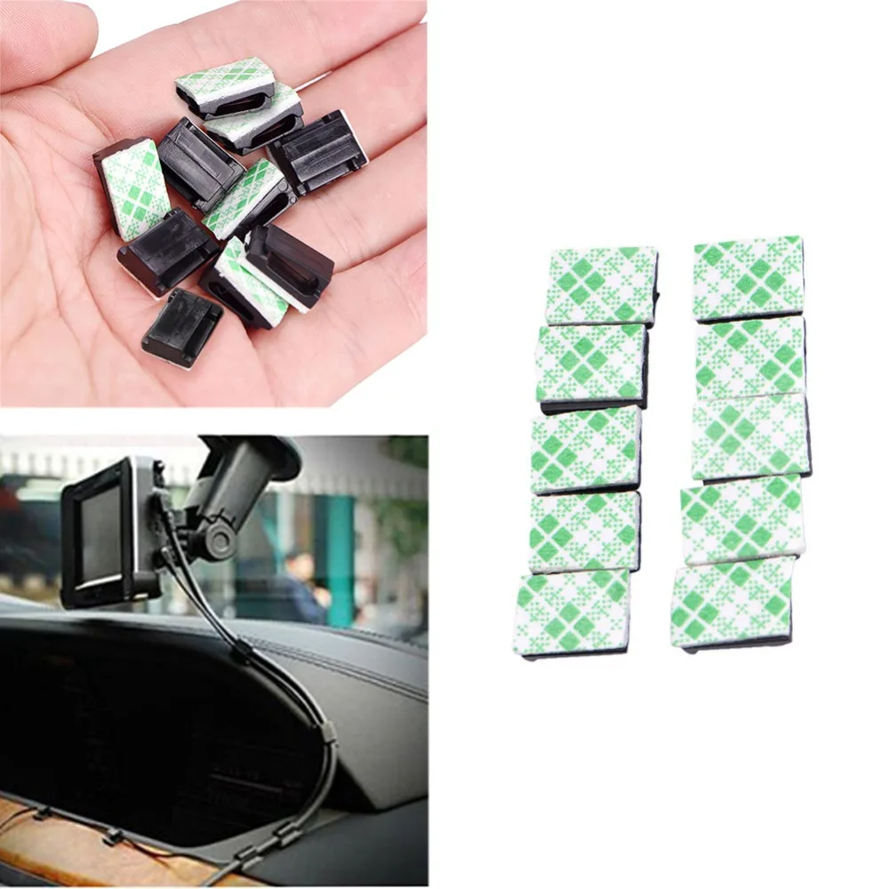 Автомобильные самоклеящиеся провода eCos 10 шт. фиксированные зажимы крепление для