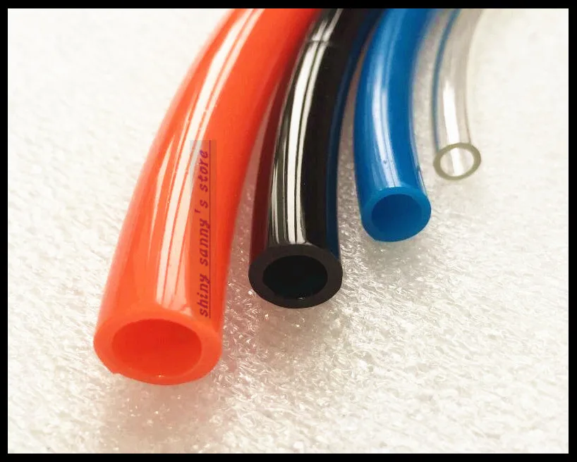 12mm(OD) x 8mm(ID) Transparent Color 5M(16.4FT) PU Air Tube Pipe Hose Pneumatic Hose