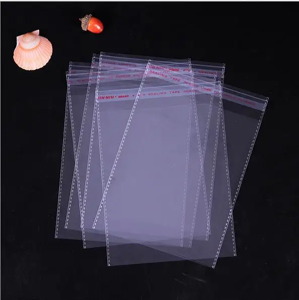 50pcs 13.5cm*18cm Transparent plastic Storage bag Packing Bags Self Adhesive Seal Christmas gift packaging transparent | Дом и сад