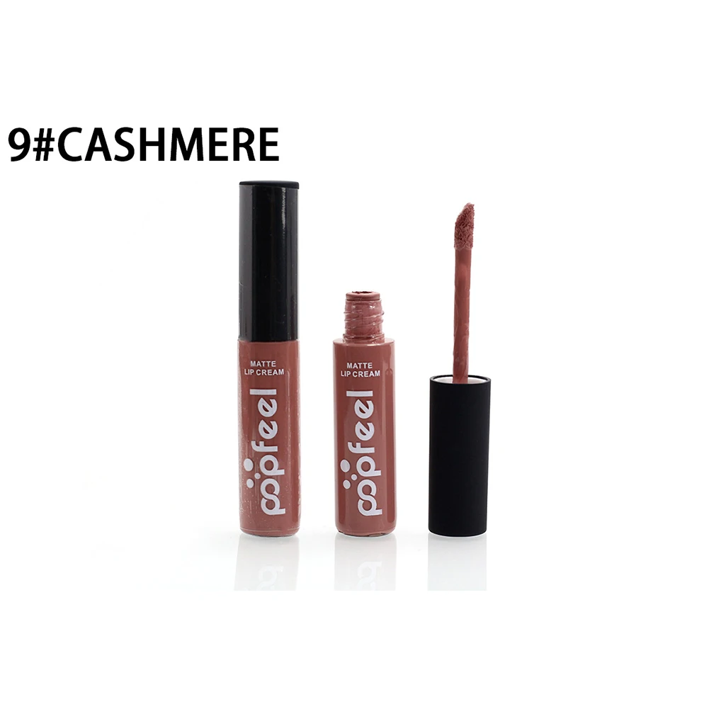 Popfeel ла Матовая жидкая помада с длительным эффектом увлажнения антипригарным