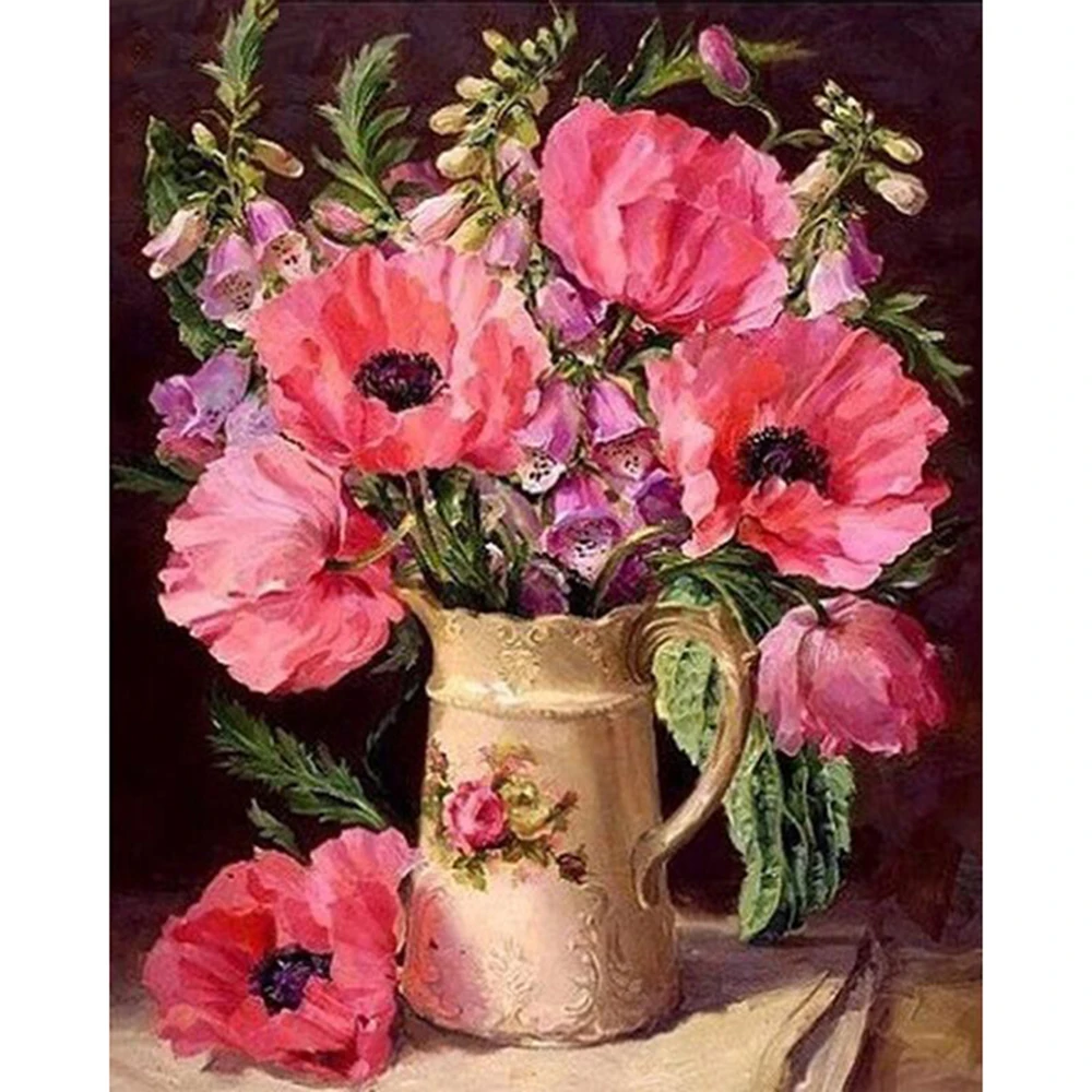 5D DIY Полная квадратная/круглая Алмазная картина poppy flower вышивка крестиком горный хрусталь мозаика домашний декор
