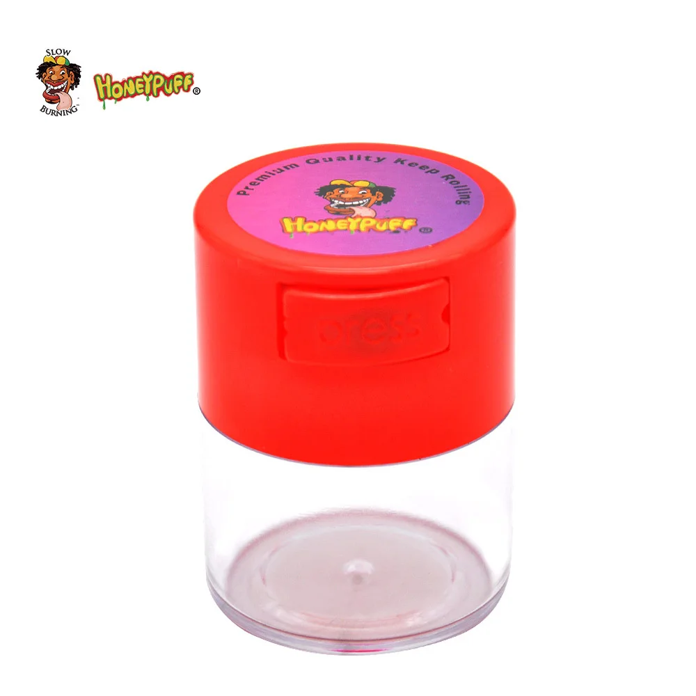 Red HONEYPUFF 274 мл Пластик герметичный мульти-Применение Vacuum Seal Портативный контейнер для хранения сухих Кофе/табака и трав для хранения Чехол - Цвет: Red