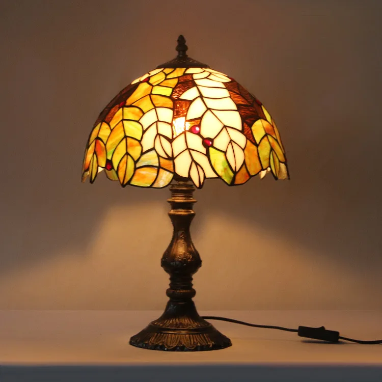 

Настольная лампа Tiffany витражное стекло европейский стиль барокко классика для гостиной E27 110-240 В