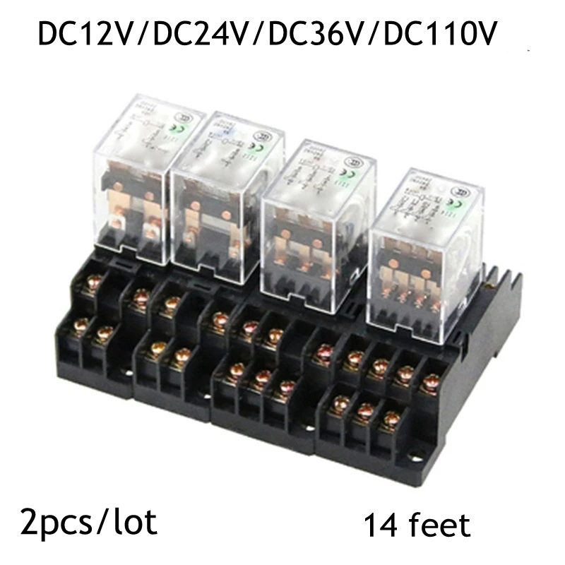 2 шт./лот маленькое промежуточное реле два открытых двух закрытых постоянного