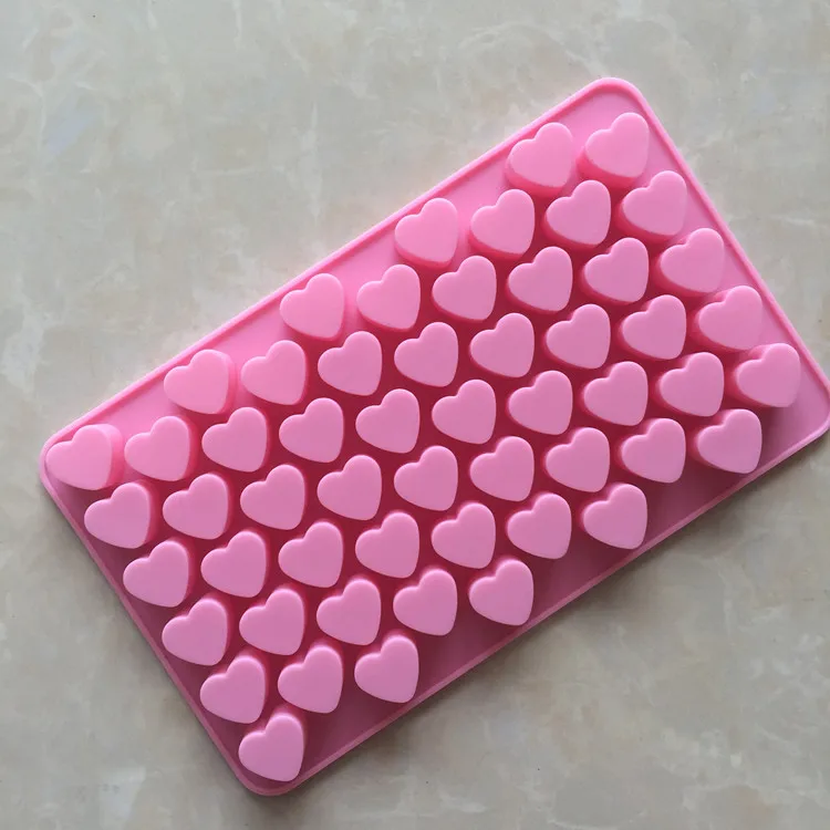

55 grid small love environmental protection food silica gel mold ice lattice DIY baking Mini Heart colour random