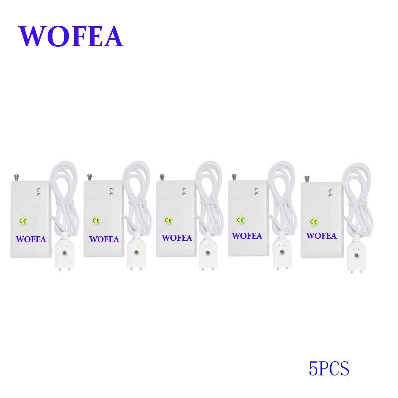 WOFEA 433 мГц 5 шт. беспроводной воды детектор утечки вторжений для сигнализации