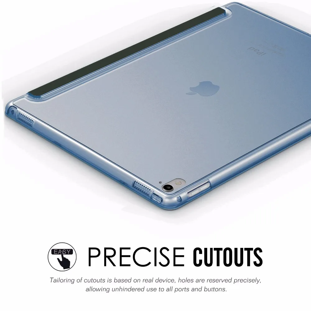 Чехол для iPad Pro 9 7 тонкий легкий умный чехол с подставкой полупрозрачный матовый