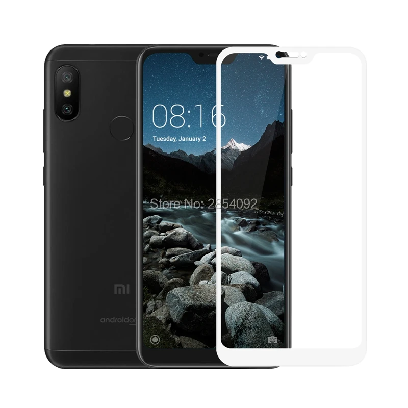 Полное покрытие закаленное стекло для Xiaomi Mi A2 Lite A2Lite Защита экрана защитная