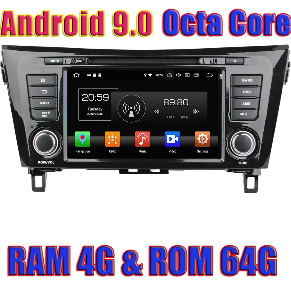 Автомобильный GPS навигатор wanобычно Android 9 0 для Nissan QashQai/X Trail 2014 мультимедийный DVD