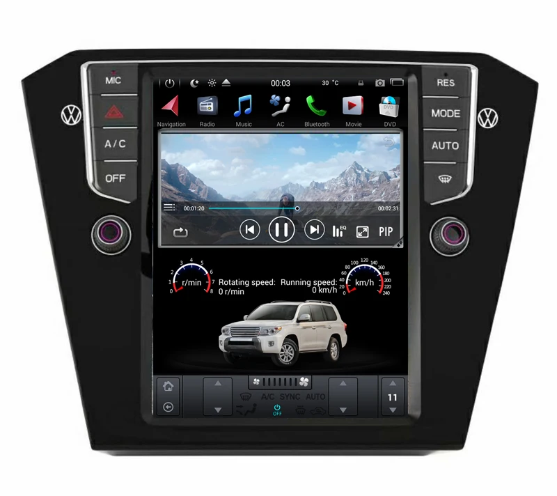 Android 7,12 10," Тесла Стиль Автомобильный dvd плеер для автомобиля Volkswagen PASSAT B8 мультимедиа с gps навигацией, Wi-Fi, bluetooth