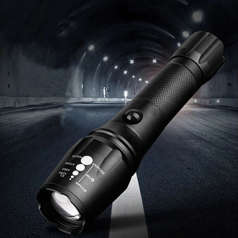 Новый светодиодный перезаряжаемый фонарь мощный масштабируемый 3800 лм CREE XML T6